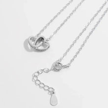 925 Sterling Silver Inlaid Zircon Heart Necklace Necklaces