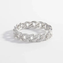 925 Sterling Silver Inlaid Zircon Ring Silver Rings