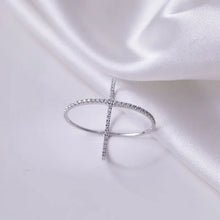 925 Sterling Silver Moissanite Crisscross Ring Rings