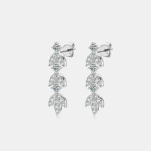 925 Sterling Silver Moissanite Leaf Earrings Earrings