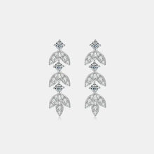925 Sterling Silver Moissanite Leaf Earrings Earrings