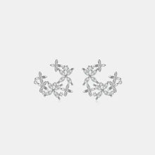 925 Sterling Silver Moissanite Lucky Clover Earrings Earrings