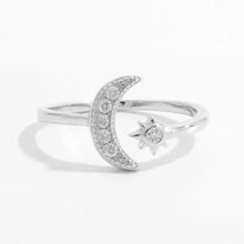925 Sterling Silver Moon Open Ring Silver Rings