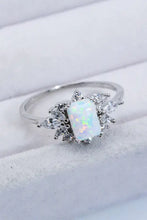 925 Sterling Silver Zircon and Opal Ring Opal Rings