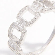 925 Sterling Silver Zircon Cutout Ring Rings