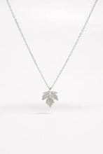 925 Sterling Silver Zircon Maple Leaf Necklace Silver One Size Necklaces