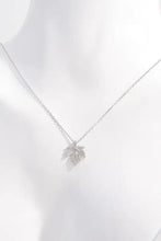 925 Sterling Silver Zircon Maple Leaf Necklace Necklaces
