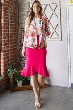 Heimish Full Size Shawl Floral Open Blazers Plus Size Woman Outerwear