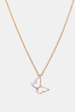 Butterfly Pendant Copper 14K Gold-Plated Necklace White One Size Necklaces