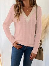 Eyelet V-Neck Dropped Shoulder T-Shirt Woman T Shirts