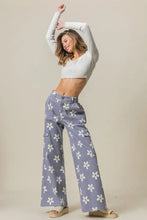 BiBi Flower Printed Side Pocket Wide Pants Woman Pants