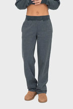 Mono B Elastic Waist Fleece Pants with Pockets JUNGLE GREEN