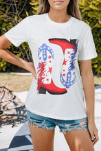 Star Cowboy Boots Graphic Tee Woman T Shirts