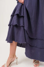 And The Why Washed Cotton Gauze Fringe Detail Tiered Dress Casual Dresses
