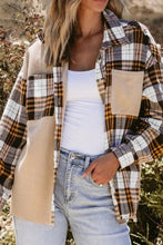 Plaid Button Up Long Sleeve Shacket Woman Outerwear