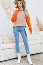 Turtle Neck Dropped Shoulder Slit Sweater Sweater Pullovers