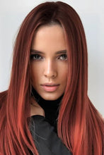 13*2" Full-Machine Wigs Synthetic Mid-Length Straight 27" Hair