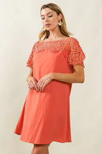BiBi Crochet Lace Yoke Detailed Wrinkled Dress Casual Dresses