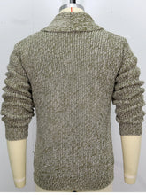 Men's Plus Size Button Up Long Sleeve Cardigan