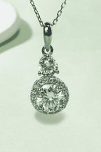 1 Carat Moissanite 925 Sterling Silver Pendant Necklace Silver One Size