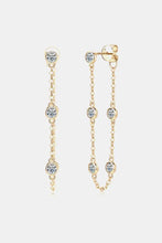 1 Carat Moissanite 925 Sterling Silver Chain Earrings Gold One Size Earrings