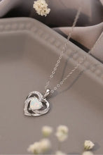 Opal Heart Pendant Necklace Necklaces