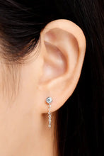 Inlaid Moissanite Chain Earrings Earrings