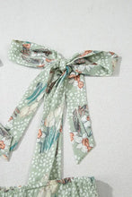 Smocked Printed Tie Shoulder Mini Cami Dress Woman Casual Dress