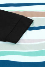 Striped Round Neck Long Sleeve Top Woman T Shirts