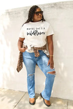 Simply Love basic style wildflower short sleeve outfit with graphic tee and jeans