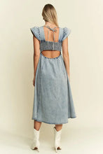 Jade By Jane Full Size Ruffled Denim Midi Dress Plus Size Woman Dress
