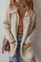 Pocketed Button Up Long Sleeve Cardigan Woman Outerwear