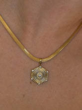 18K Gold-Plated Hexagon Sunburst Pendant Necklace Gold One Size