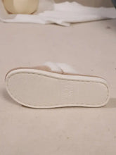 Contrast Faux Fur Round Toe Slippers Woman Slippers