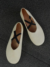 Crisscross Round Toe Flat Slip-Ons Woman Loafers