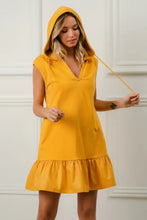 BiBi Ruffled French Terry Hooded Dress Casual Dresses