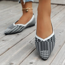 Point Toe Mesh Flat Slip-Ons Black
