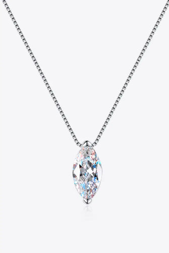 1 Carat Moissanite 925 Sterling Silver Necklace Silver One Size Necklaces