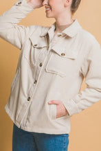 Love Tree Corduroy Button Up Jacket with Sherpa Inside Woman Outerwear