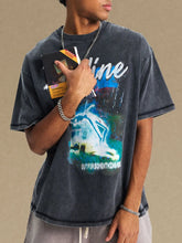 Men's Graphic Round Neck Half Sleeve T-Shirt