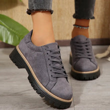 Lace Up Round Toe Platform Sneakers Woman Sneakers