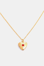 Zircon Heart Shape 14K Gold-Plated Pendant Necklace January One Size