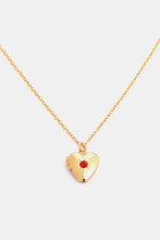 Zircon Heart Shape 14K Gold-Plated Pendant Necklace January One Size Necklaces