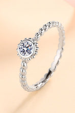 Moissanite Rhodium-Plated Ring Silver