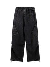 Men's Wide Leg Pants with Drawstring Waist