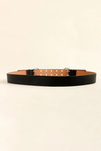 PU Leather Two Row Eyelet Belt Belts