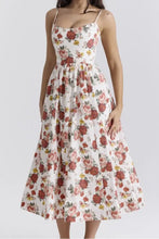 Floral Print Spaghetti Strap Midi Dress Casual Dresses