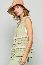 POL Ruffled Open Front Sleeveless Cardigan Woman Outerwear
