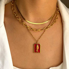 3-Piece 18K Gold-Plated Stainless Steel Necklace Gold One Size