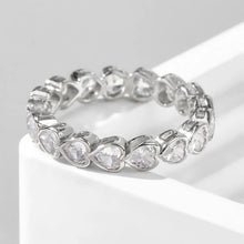 925 Sterling Silver Zircon Heart Ring Silver Rings